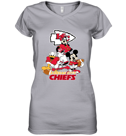 NFL Kansas City Chiefs Mickey Mouse Donald Duck Goofy Football Shirt Youth  T-Shirt