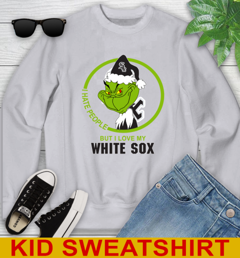 Chicago White Sox MLB Grinch I Hate People But I Love My Favorite Baseball Team 116