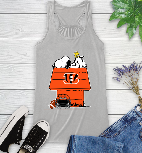 Cincinnati Bengals NFL Football Snoopy Woodstock The Peanuts Movie Racerback Tank