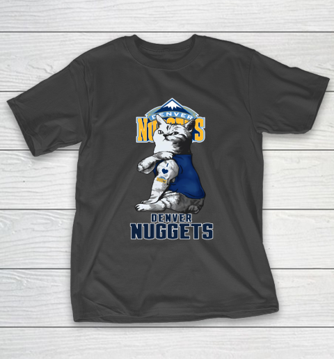 NBA Basketball My Cat Loves Denver Nuggets T-Shirt