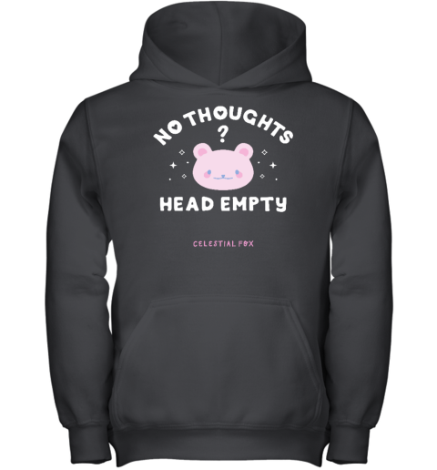 No Thoughts Head Empty Celestial Fox Youth Hoodie