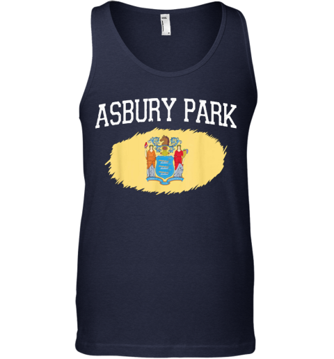 Asbury Park Nj New Jersey Flag Vintage Usa Sports Shirt Tank Top