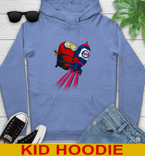 MLB Baseball Minnesota Twins Deadpool Minion Marvel Shirt Youth Hoodie 12