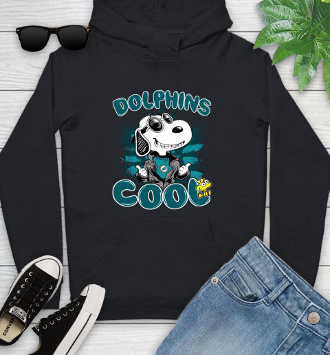 NFL Football Miami Dolphins Cool Snoopy Shirt Youth Hoodie
