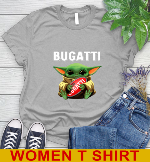 Star Wars Baby Yoda Hugs Bugatti Car Shirt 89