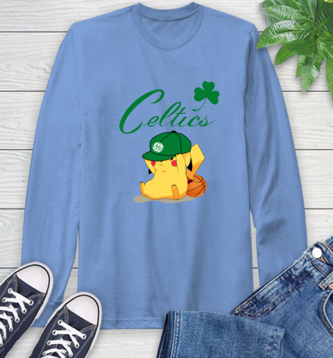 NBA Pikachu Basketball Sports Boston Celtics Long Sleeve T-Shirt 11
