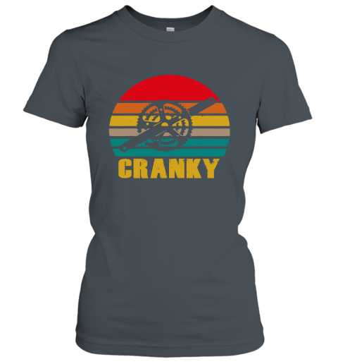 Bicycle Cranky Cycling Lovers Sunset Vintage Women's T-Shirt