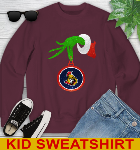 Ottawa Senators Grinch Merry Christmas NHL Hockey Youth Sweatshirt 5