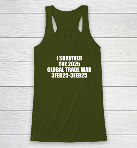 I Survived The 2025 Global Trade War 3Feb25 Racerback Tank 2