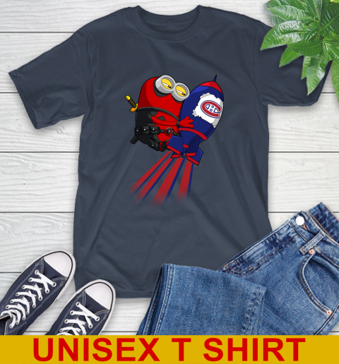 NHL Hockey Montreal Canadiens Deadpool Minion Marvel Shirt T-Shirt 3