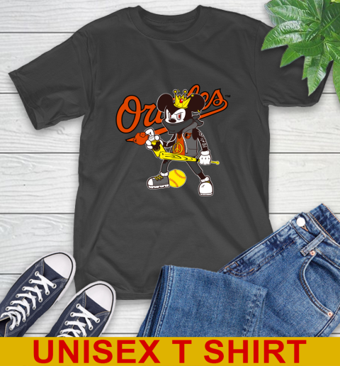 Baltimore Orioles MLB Baseball Mickey Peace Sign Sports T-Shirt 3 Baltimore Orioles MLB Baseball Mickey Peace Sign Sports T-Shirt - Image 3