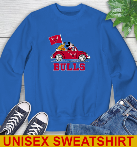NBA Basketball Chicago Bulls Pluto Mickey Driving Disney Shirt Sweatshirt 9