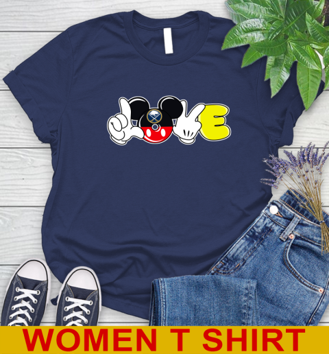 Buffalo Sabres NHL Hockey Love Mickey Disney Sports Women's T-Shirt 12