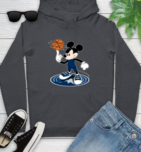 NBA Basketball Minnesota Timberwolves Cheerful Mickey Disney Shirt Youth Hoodie 8