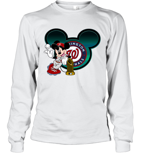 Washington Nationals Mickey Mouse Short Sleeve Button Up Tropical