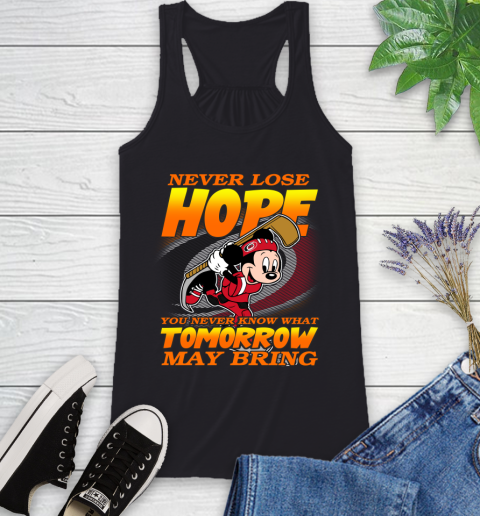 Carolina Hurricanes NHL Hockey ootball Mickey Disney Never Lose Hope Racerback Tank