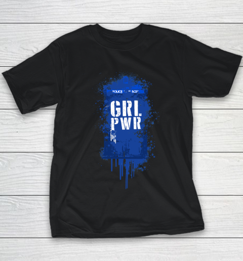 Doctor Who Shirt GRL PWR  Tardis Dr Who  Girl power Youth T-Shirt
