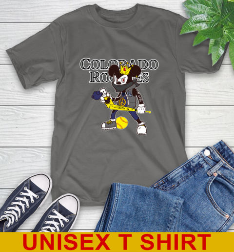 Colorado Rockies MLB Baseball Mickey Peace Sign Sports T-Shirt 8