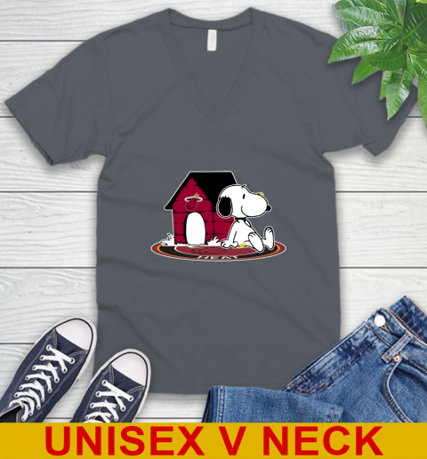 NBA Basketball Miami Heat Snoopy The Peanuts Movie Shirt V-Neck T-Shirt 5