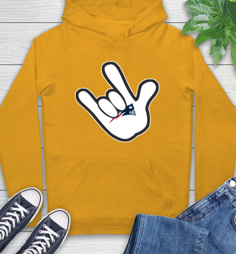 New England Patriots NFL Football Mickey Rock Hand Disney Hoodie 3