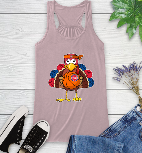 Detroit Pistons Turkey thanksgiving day Racerback Tank 11