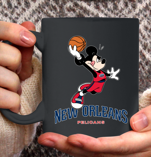 NBA Basketball New Orleans Pelicans Cheerful Mickey Mouse Shirt Ceramic Mug 15oz