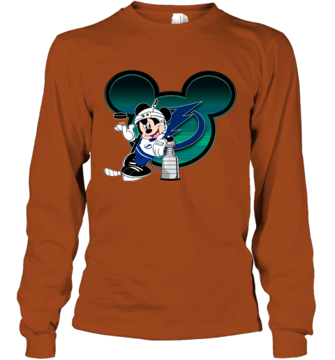 NHL Tampa Bay Lightning Stanley Cup Mickey Mouse Disney Hockey T Shirt xqwvFo2mTSL long sleeve tee 14 95 151514 front texas orange