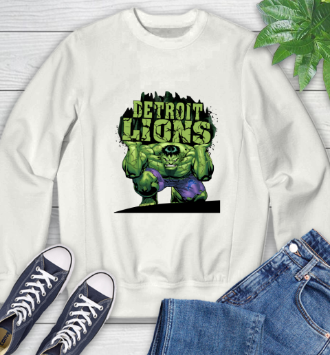 Detroit Lions NFL Football Incredible Hulk Marvel Avengers Sports Sweatshirt