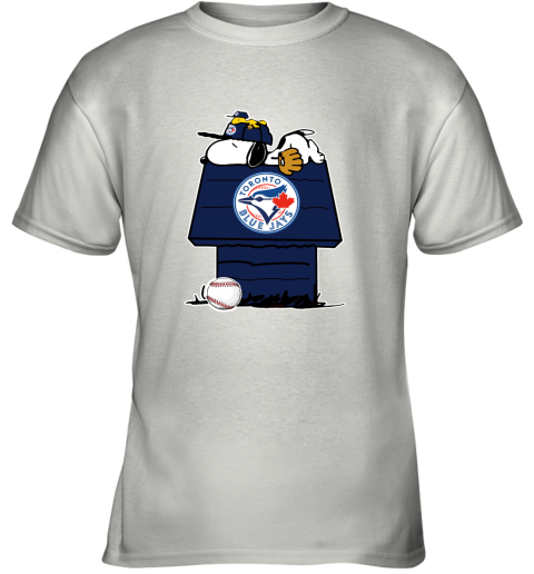 Toronto BLue Jays Snoopy And Woodstock Resting Together MLB Youth T-Shirt