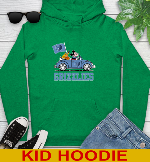 NBA Basketball Memphis Grizzlies Pluto Mickey Driving Disney Shirt Youth Hoodie 8
