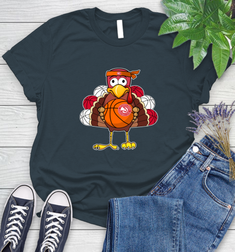Atlanta Hawks Turkey thanksgiving day Women's T-Shirt 8
