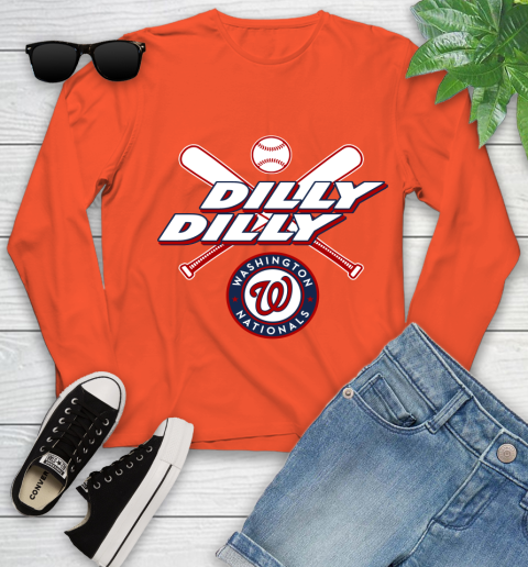 MLB Washington Nationals Dilly Dilly Baseball Sports Youth Long Sleeve 4