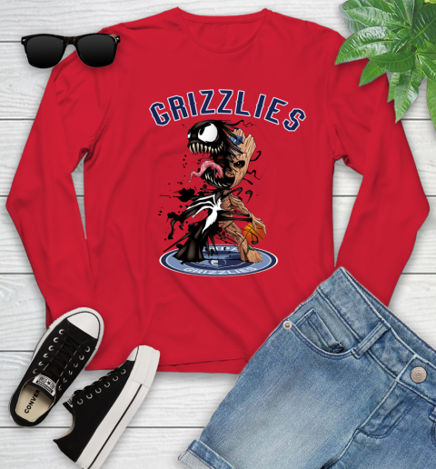 NBA Memphis Grizzlies Basketball Venom Groot Guardians Of The Galaxy Youth Long Sleeve 11