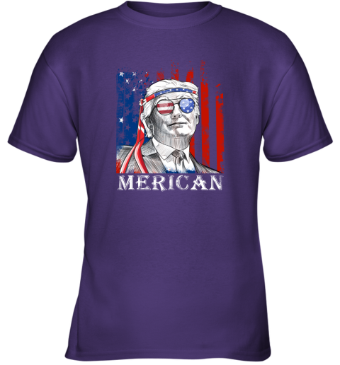 zpks merica donald trump 4th of july american flag shirts youth t shirt 26 front purple