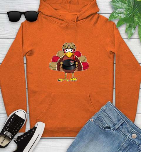 Florida Panthers Turkey Thanksgiving Day Youth Hoodie 5