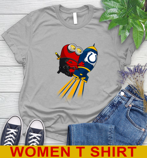 NFL Football Indianapolis Colts Deadpool Minion Marvel Shirt Women's T-Shirt 5