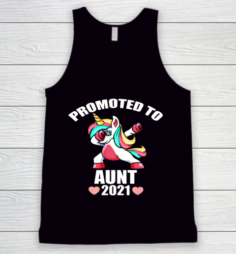 Promoted To Aunt 2021 Unicorn Girl Tank Top