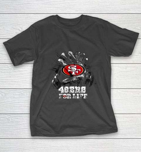 Halloween Football Handshake SanFrancisco 49er For Life Fan T-Shirt