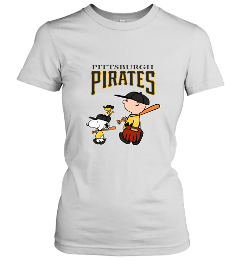 Pittsburgh Steelers Let's Play Baseball Together Snoopy MLB Women's T-Shirt