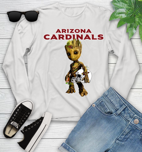 Arizona Cardinals NFL Football Groot Marvel Guardians Of The Galaxy Youth Long Sleeve