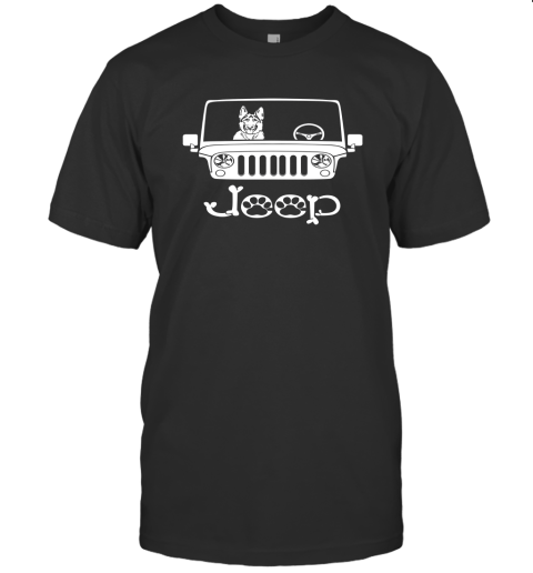 German Shepherd Dog Hoodie  Riding on Jeep T-Shirt