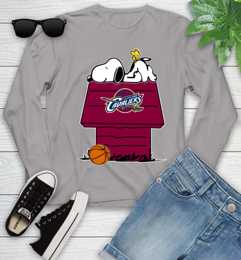 Cleveland Cavaliers NBA Basketball Snoopy Woodstock The Peanuts Movie Youth Long Sleeve 5