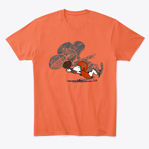 4rta chicago bears snoopy plays the football game classic t shirt 2 front orange