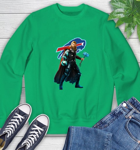 NFL Thor Avengers Endgame Football Buffalo Bills Sweatshirt 6