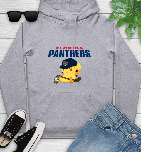 NHL Pikachu Hockey Sports Florida Panthers Youth Hoodie 6
