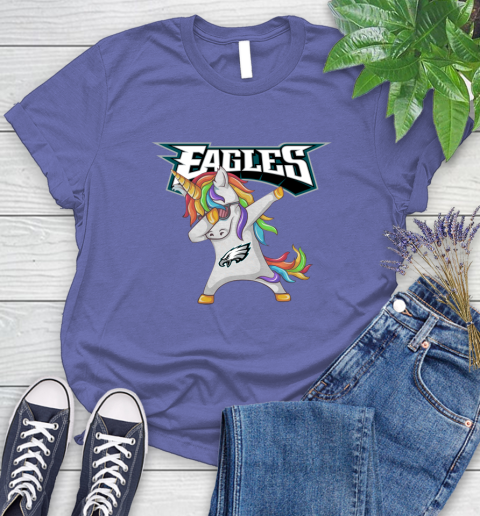 Philadelphia Eagles NFL Football Funny Unicorn Dabbing Sports Women's T-Shirt 11