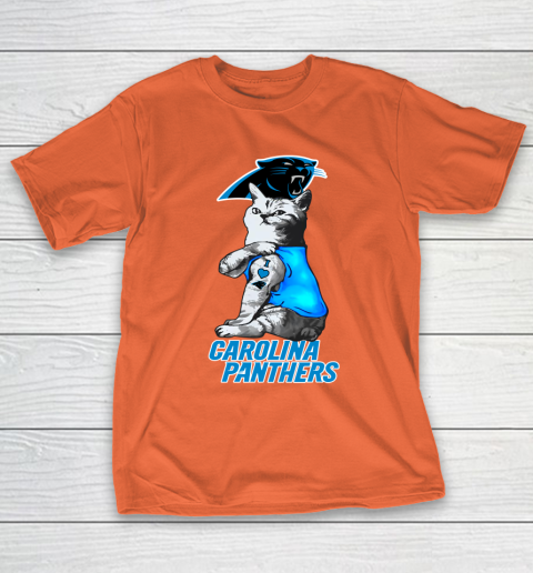 NFL Football My Cat Loves Carolina Panthers T-Shirt 4