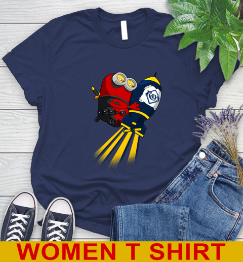 MLB Baseball Tampa Bay Rays Deadpool Minion Marvel Shirt Women's T-Shirt 12