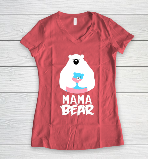 Mama Bear Transgender Shirt LGBT Pride Women's V-Neck T-Shirt 4