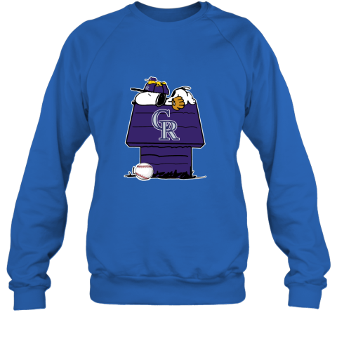 Colorado Rockies Snoopy And Woodstock Resting Together MLB Sweatshirt